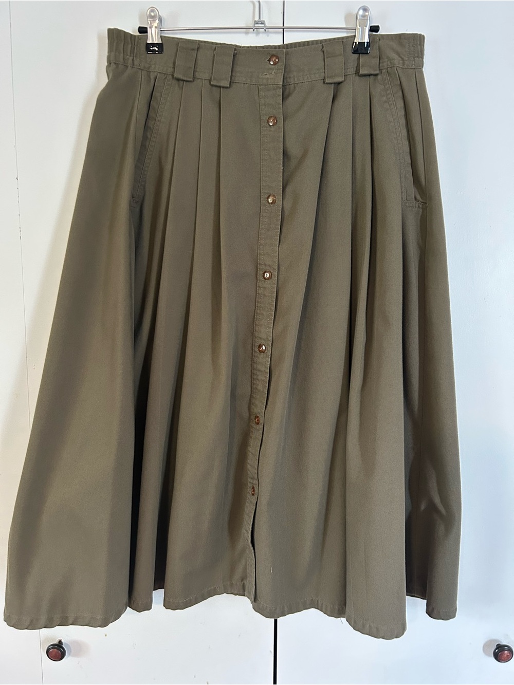 Karen Scott Olive Green Casual Skirt